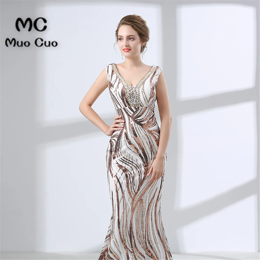 Luxuries 2018 Mermaid Prom dresses Long with Crystals Special Occasion Dresses sleeveless Formal Beaded Dress | Свадьбы и торжества