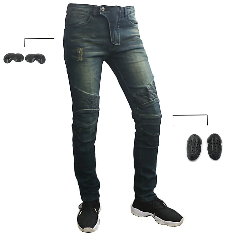 Мужские стильные эксклюзивные мотоциклетные байкерские удобные штаны для верховой езды брюки с защитой от