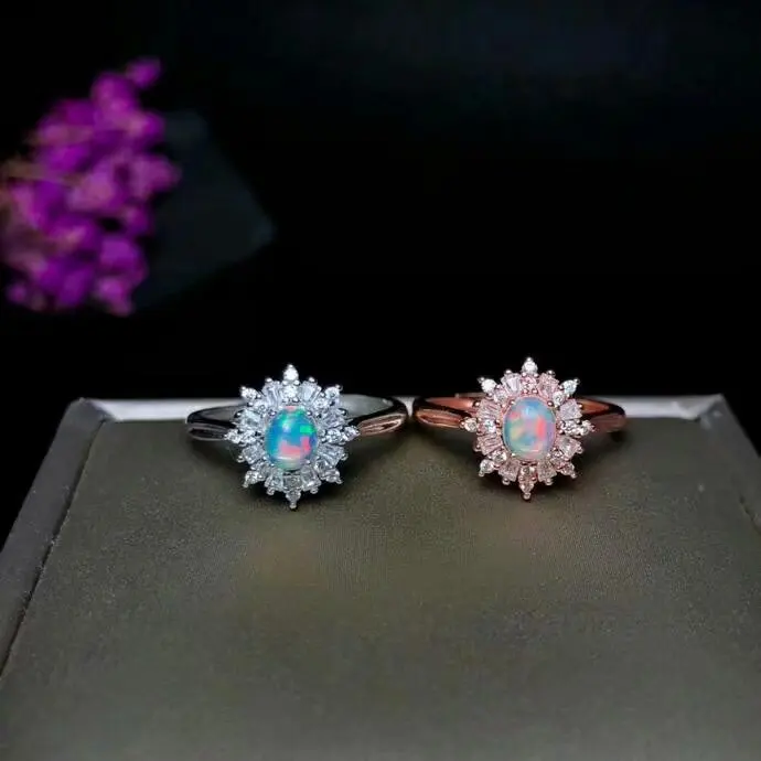 Shilovem стерлингового серебра 925 натуральный опал кольца fine Jewelry женские модные свадебные открыть новые подарок yhj040502ago