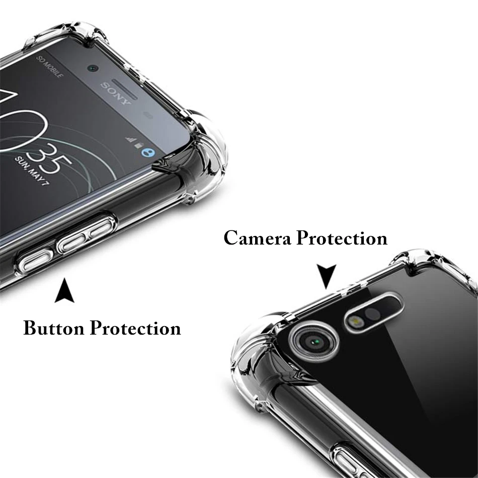Мягкий чехол из ТПУ с воздушной подушкой для Sony Xperia L1 L2 L3 XZs XZ1 XZ2 XZ3 XZ4 Premium XA XA1 XA2 XA3
