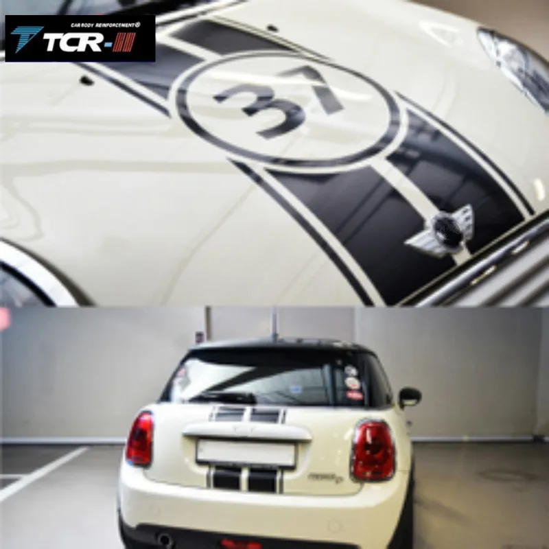 37 фигурок настраиваемый Автомобильный капот и дверь багажника наклейка сделай