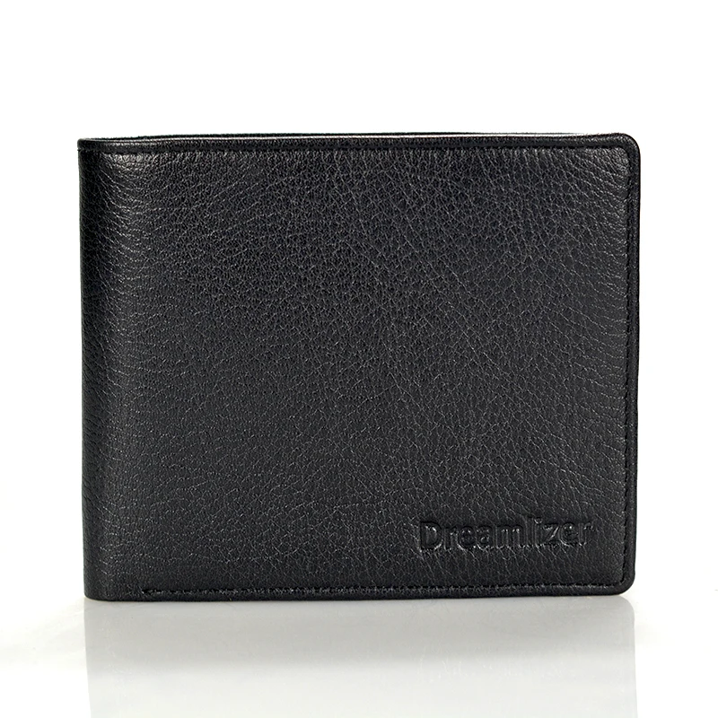 Dreamlizer мужской классический тонкий двойной кожаный бумажник короткий