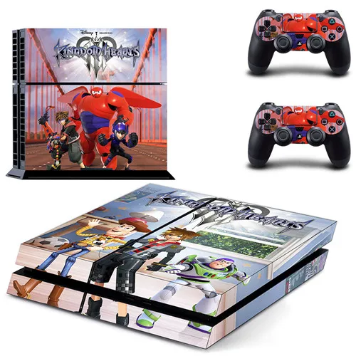 GYTM2377 Игра Kingdom Hearts 3 наклейка для PS4 виниловая наклейка, стикер для консоли Playstation 4 и 2 контроллера наклейка для PS4 наклейка s - Цвет: GYTM2377