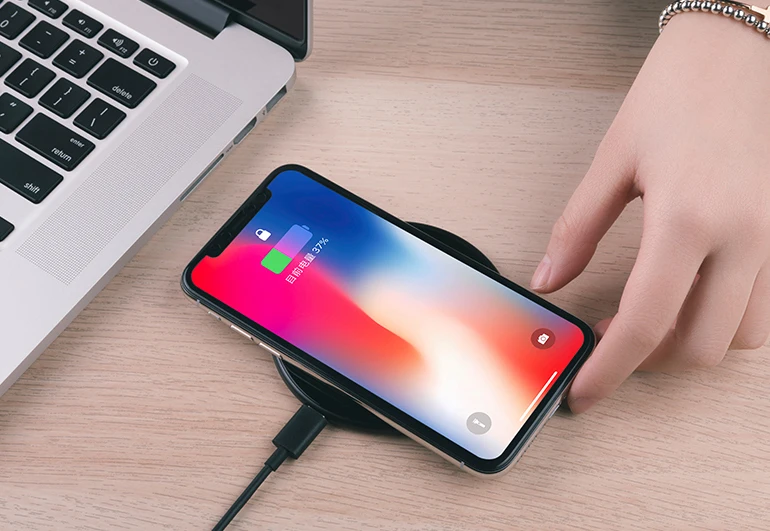 Оригинальное Беспроводное зарядное устройство Xiaomi ZMI для MIX 2 S/iPhon/Galaxy и т. д. умный выходной кабель type-C в подарок быстрое зарядное устройство QC 3,0 18 Вт