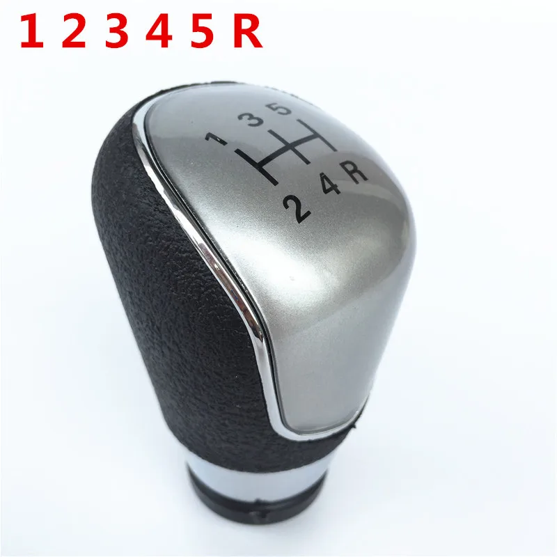 5-Speed Silver 5/6 скорость ручного автомобиля ручка переключения рукоять рычага головки крышки гетры загрузки чехол для Ford Focus 2 Fiesta MK7 Focus MK2 Transit - Название цвета: 5-Speed Silver