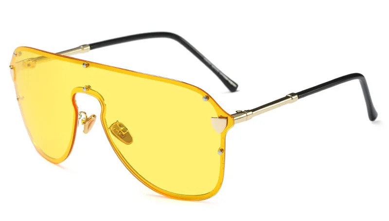 C5 Yellow HBK пикантные Роскошные без оправы модная унисекс солнечные очки зеркало вождения очки UV400 изумленный взгляд розовый золотистый и черный серый Для мужчин Для женщин женские - Цвет линз: C5 Yellow