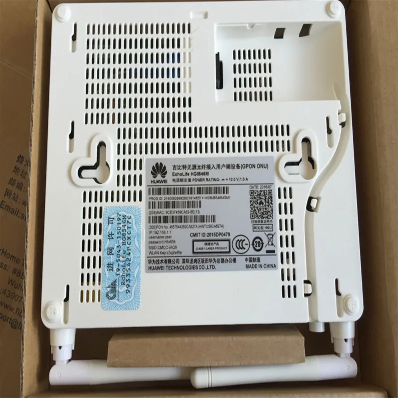Оригинальный беспроводной терминал HG8546M Gpon ONU ONT 1GE + 3FE LAN и 1 Голосовой порт |