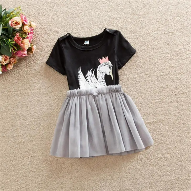 Baby Clothes Newborn Infant Costume Summer Wear Cute Girl Dresses Little Swan Ball Gown Dress For Girls Party | Детская одежда и