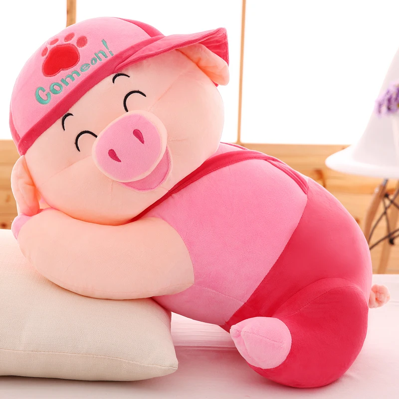 Candice guo! Super cute plush toy lovely couple piggy McDull pig papa pillow soft stuffed cushion birthday Christmas gift 1pc | Игрушки и