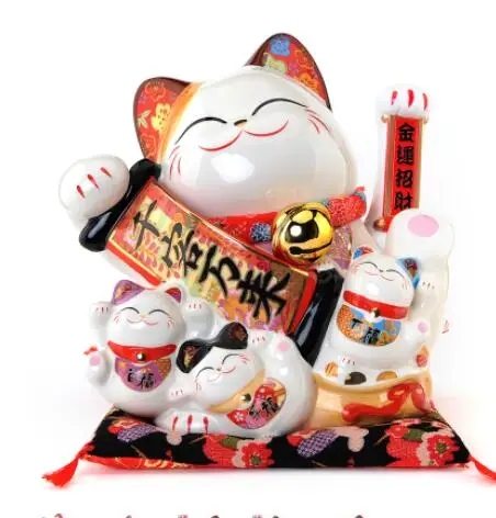 Большая копилка-кошка с цифрами на удачу Подарочная коробка упаковочные