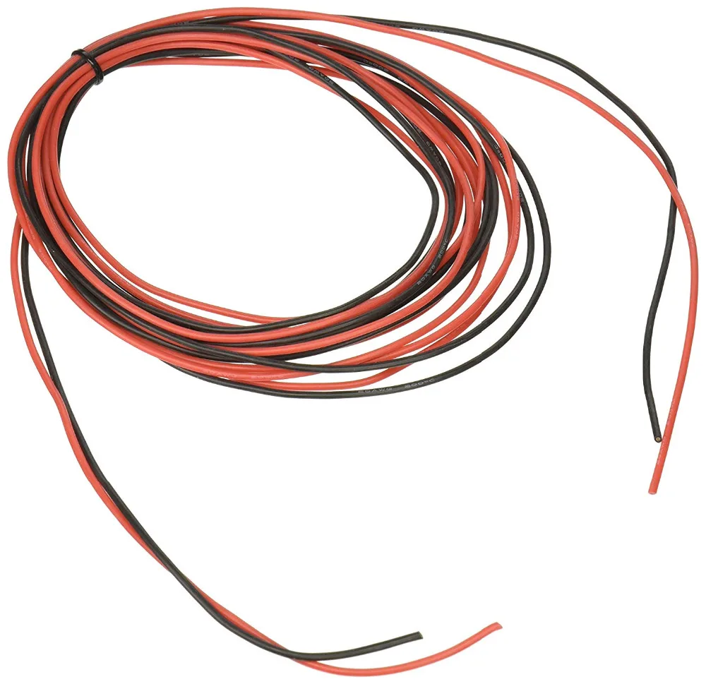 

20 Gauge Silicone Wire 10 Feet [5 ft Black And 5 ft Red] High Temperature Resistant Soft And Flexible 20 AWG Silicone Wire