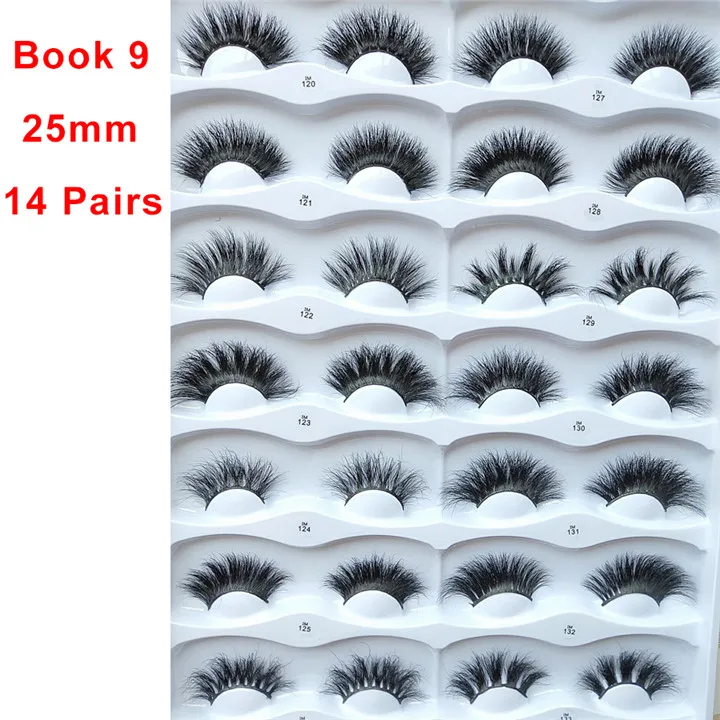 Book -9 14 Pairs Натуральные ресницы из меха норки Книга ручной работы накладные макияж ресниц 3d норковые ресницы книга поддельные искусственные ресницы искусственные фареты Maquiagem - Цвет: Book -9 14 Pairs