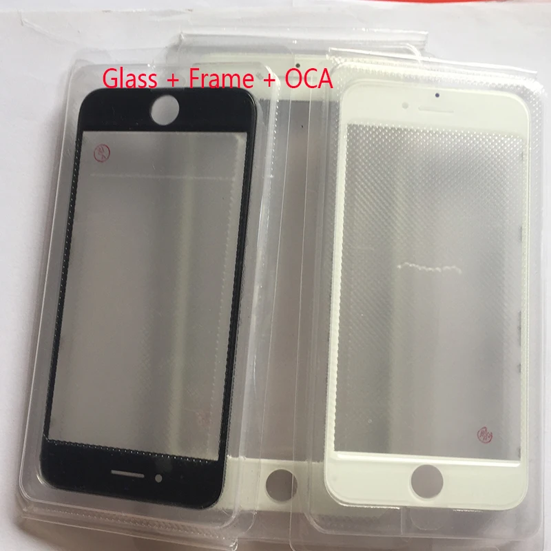 10 шт./лот AAA + Холодный пресс 3 в 1 переднее стекло для экрана с рамкой OCA iphone 7 7g plus 6 6s