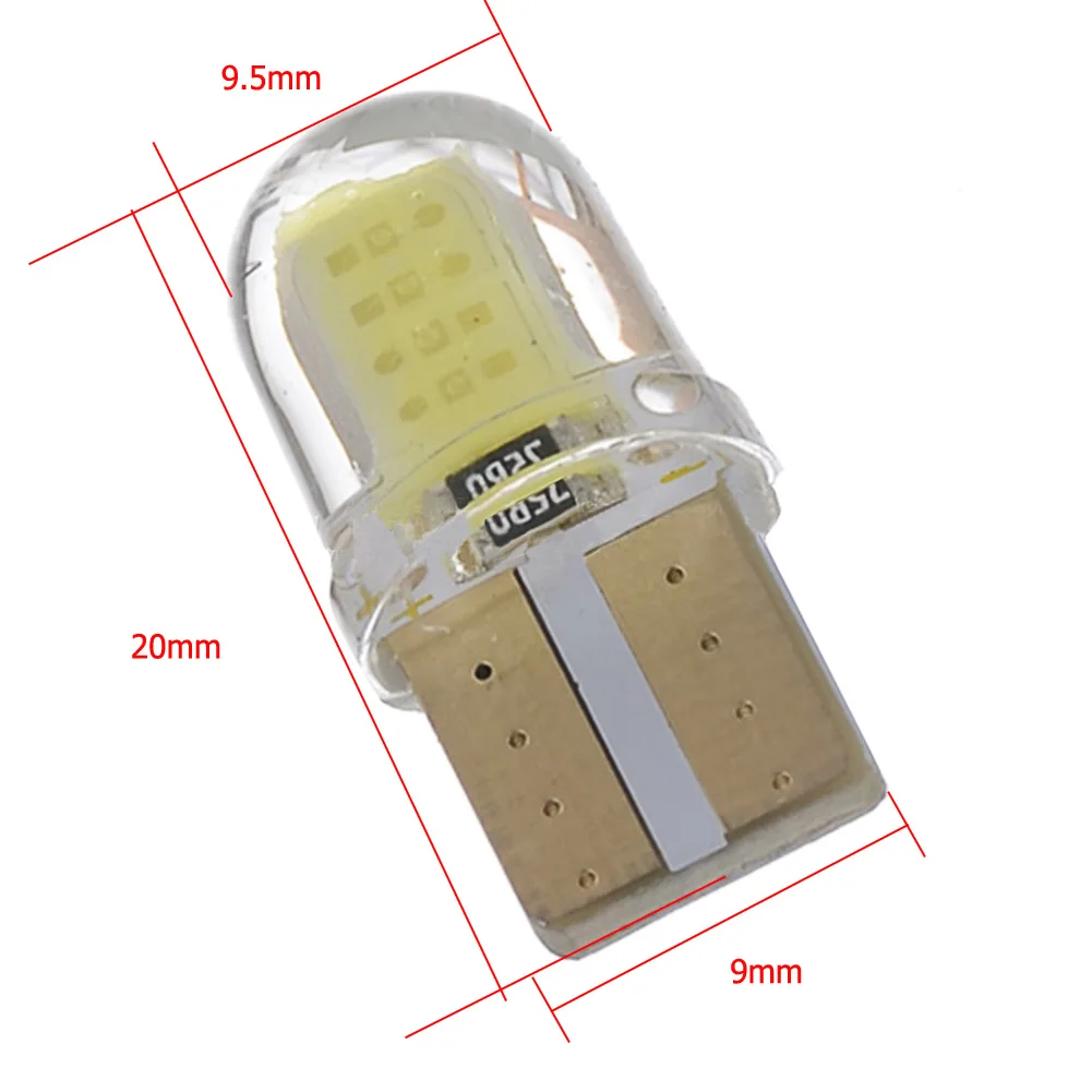 10 шт. T Белый 8 SMD 3 Вт LED COB силиконовый C ar клин с поворотным боковым светом номерной