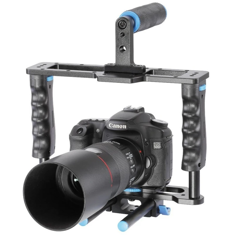 Ulanzi DSLR 4 в 1 Рог Комплект плеча Видео Камера стабилизатор Поддержка клетка/Матовая