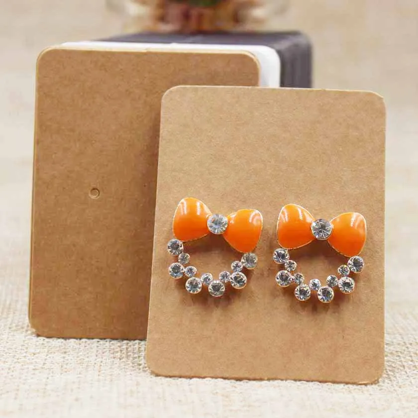 Самодельная пустая витрина для сережек 5*6 5 см Картонная белая/черная/Крафтовая