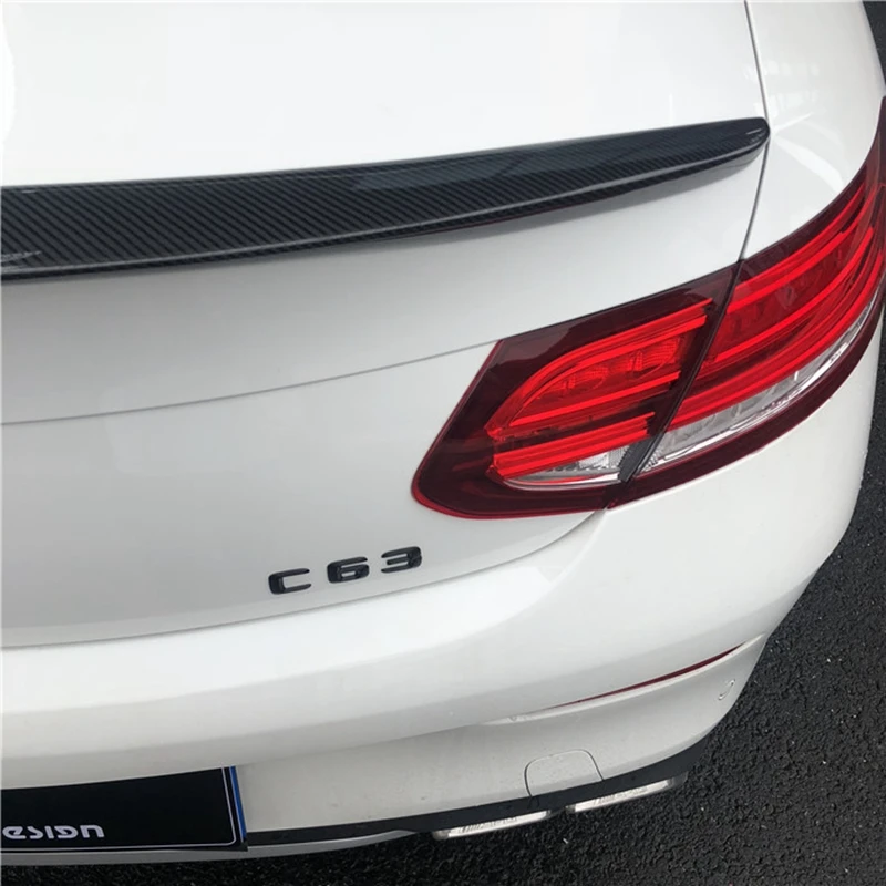 Углеродного волокна задний спойлер багажник губы крыло багажника для Benz C63 W205 C205+ C Class C180 C200 C250 C300 C350 2-купе