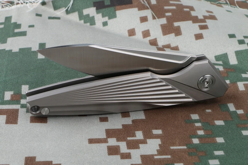 LOVOCOO BM76 Flipper folding knife M390 blade titanium handle Outdoor hunting knife Camping EDC tools Kitchenware fruit knife