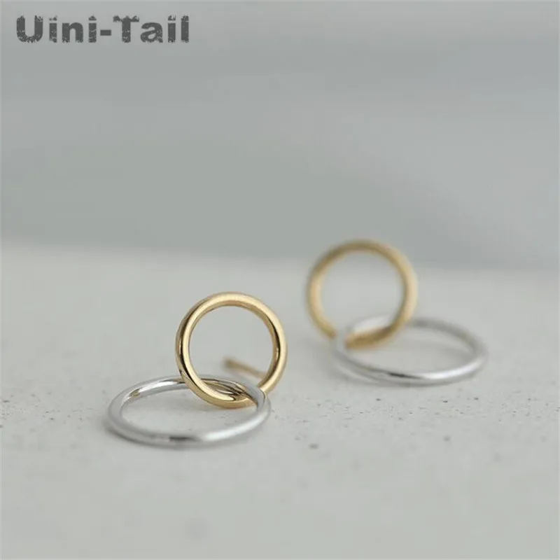 Серьги Uini Tail в европейском и американском стиле гипоаллергенные сережки с полыми
