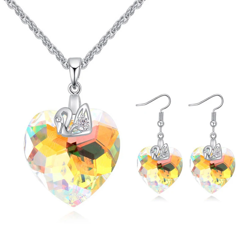 Новинка 2017 года Австрия Кристалл Ювелирные наборы (Цепочки и ожерелья/Серьги)