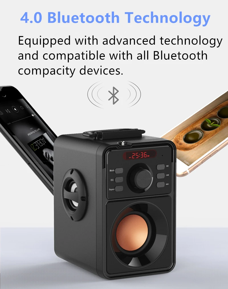 Abuzhen 3000 мАч 2,1 стерео сабвуфер Bluetooth динамик Портативный беспроводной TF FM USB стерео Саундбар тяжелый бас громкой связи для телефона