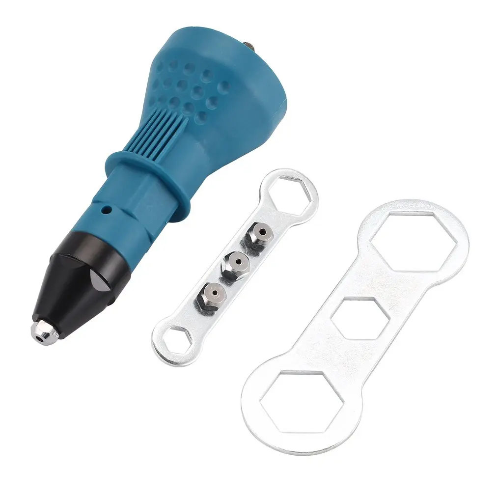 Rivet Gun for Cordless Drill Electric Nut Riveting Tool Adaptor Insert with 4 Nozzles | Инструменты