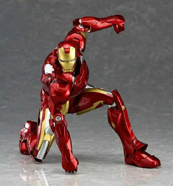 Мстители Figma 217 ex-018 Железный человек Mark 7 MK42 ПВХ фигурку Коллекция Модель игрушка