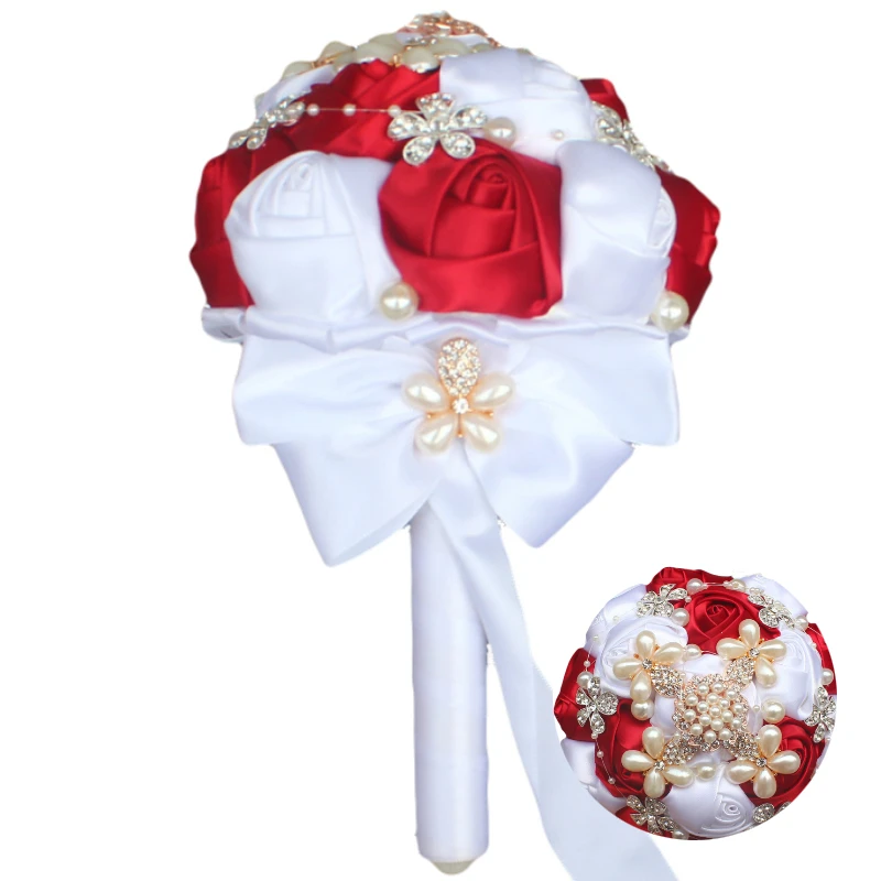 

Роскошный великолепный Алмазный Свадебный букет для невесты, свадебный букет для подружки невесты, цветочный букет для девушки с кристалла...