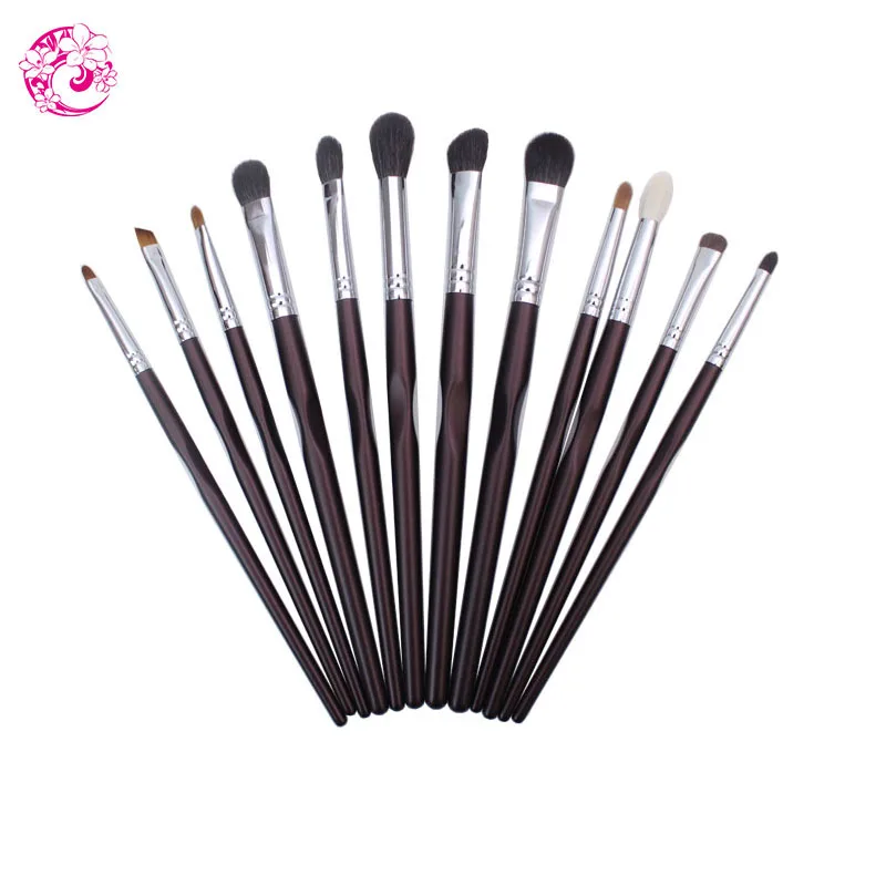Кисти для макияжа из козьей шерсти 12 шт.|brush set make up|goat hair brush setbrand |