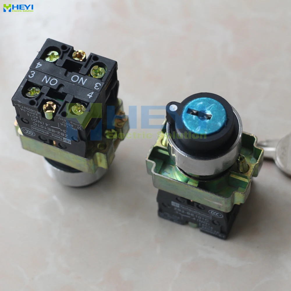 XB2-BG53 micro switch N/O+N/O electrical 3 position with key spring return | Обустройство дома