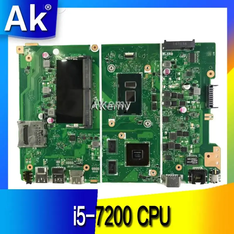 AK X441UV материнская плата с 4G RAM i5-7200 для For Asus X441U F441U A441U X441UR ноутбука тест 100% ОК |