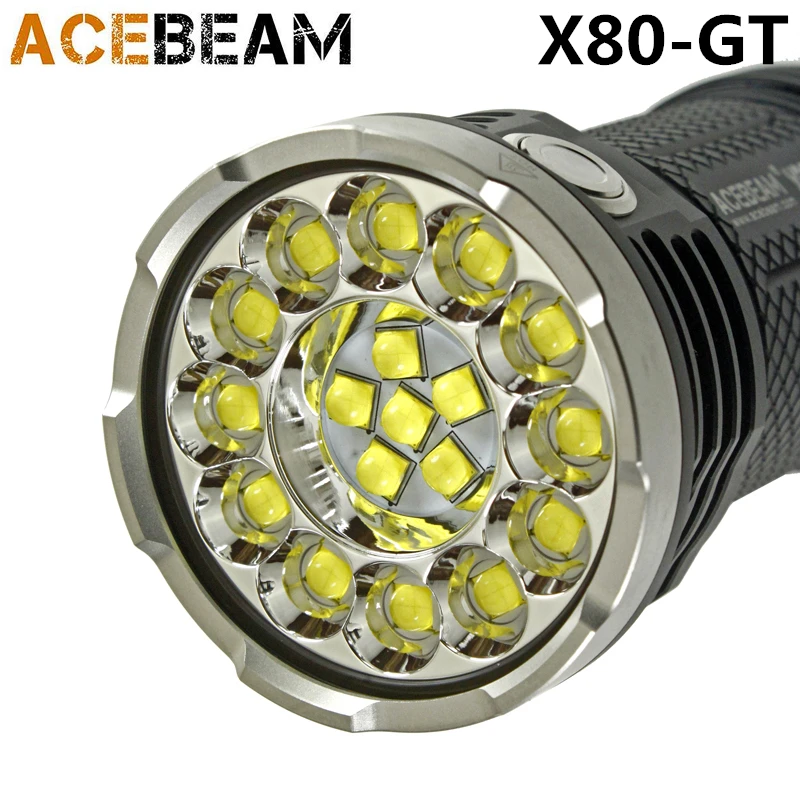 Acebeam X80GT фонарик комплект 18 * CREE XHP50.2 Макс 32500 люмен луч бросать 369 м с 4 IMR 3100 мАч
