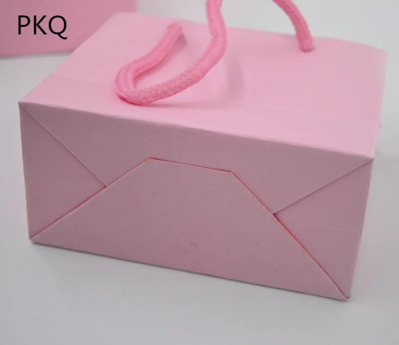 10 шт. Подарочная сумка для свадебной вечеринки с ручками мини-крафт-бумажный