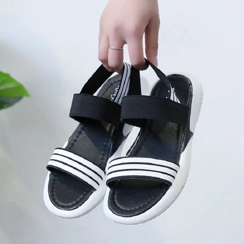 2019 г. Новые летние сандалии женские повседневные на рифленой подошве с