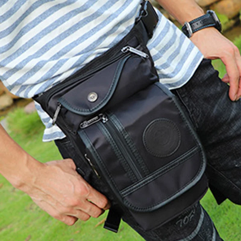 Новые мужские Холст Падения Нога Мешок Талии Fanny Pack Пояс Хип Бум Военная Путешествия Мотоцикл многоцелевой Посланник плечо Сумки