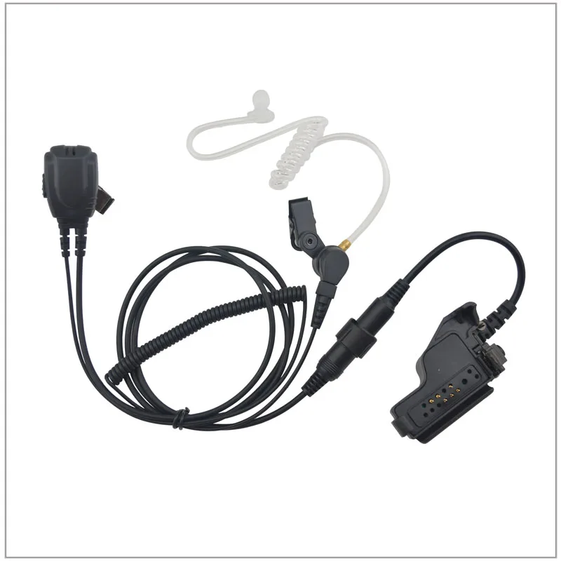 Двухпроводный воздушный акустический наушник с комбинированным микрофоном и PTT