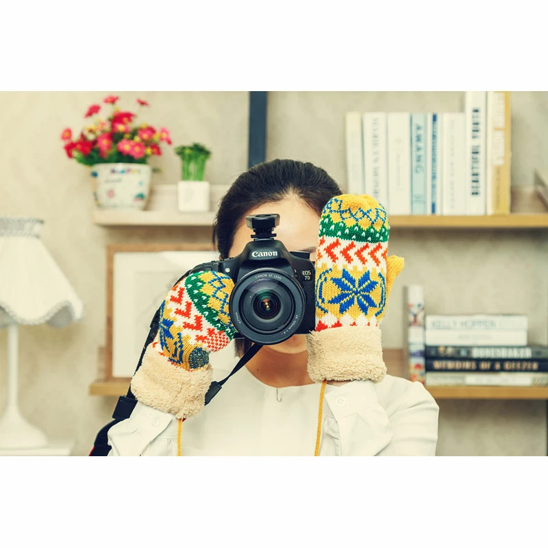 Новые модные зимние женские перчатки с плотным пухом мягкие Варежки хорошего