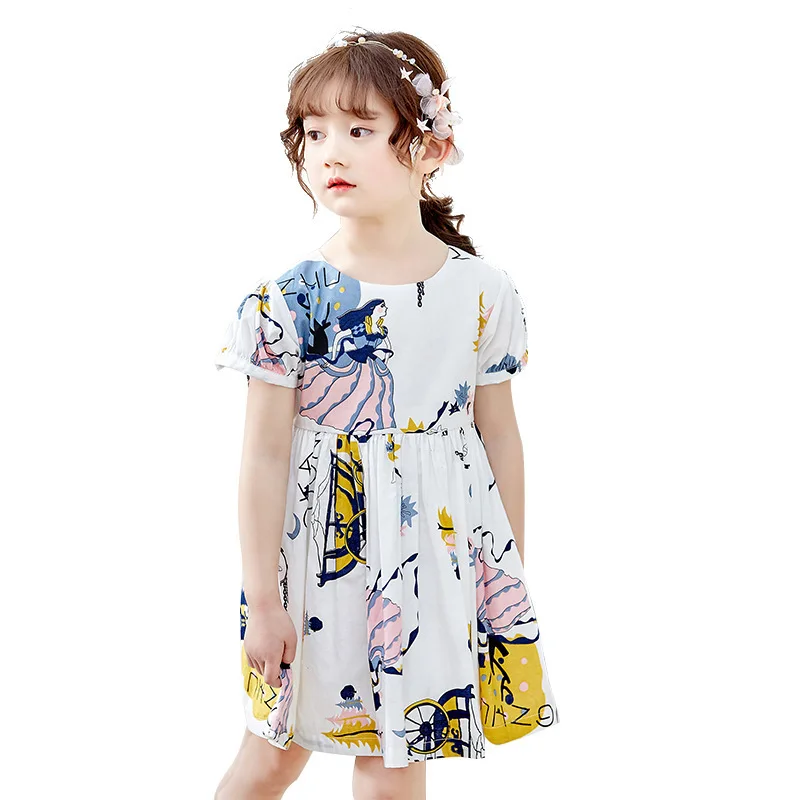 Children's Wear Girl Dress Summer Kids Princess Big Little Korean Edition girls party dress Floral little clothing | Детская одежда