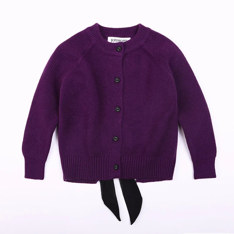 Purple Joyhopy Пальто и куртки для девочек Дети Демисезонный Брендовая детская для Обувь для девочек одежда трикотажная верхняя одежда" - Цвет: Purple