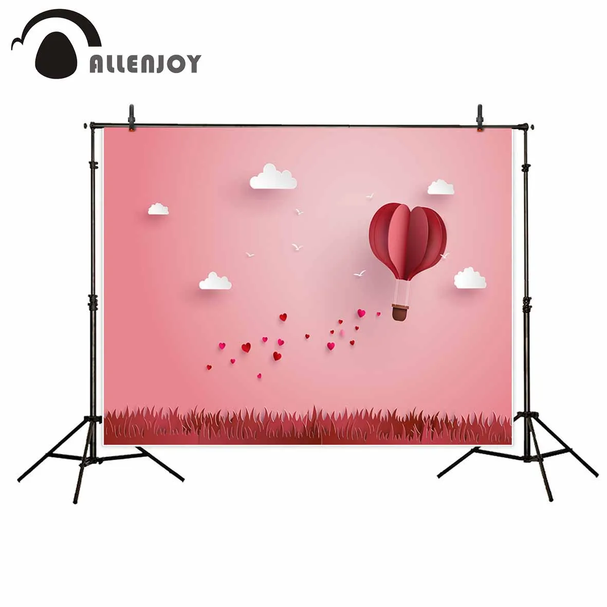 

Allenjoy розовый фон сердца облачная бумага воздушный шар фон для фотосъемки фотостудия средства