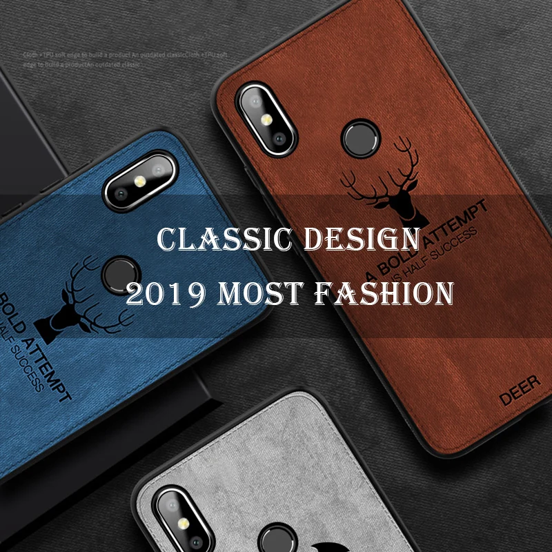 Тканевый чехол для Redmi Note 6 Pro противоударный силиконовый защитный роскошный