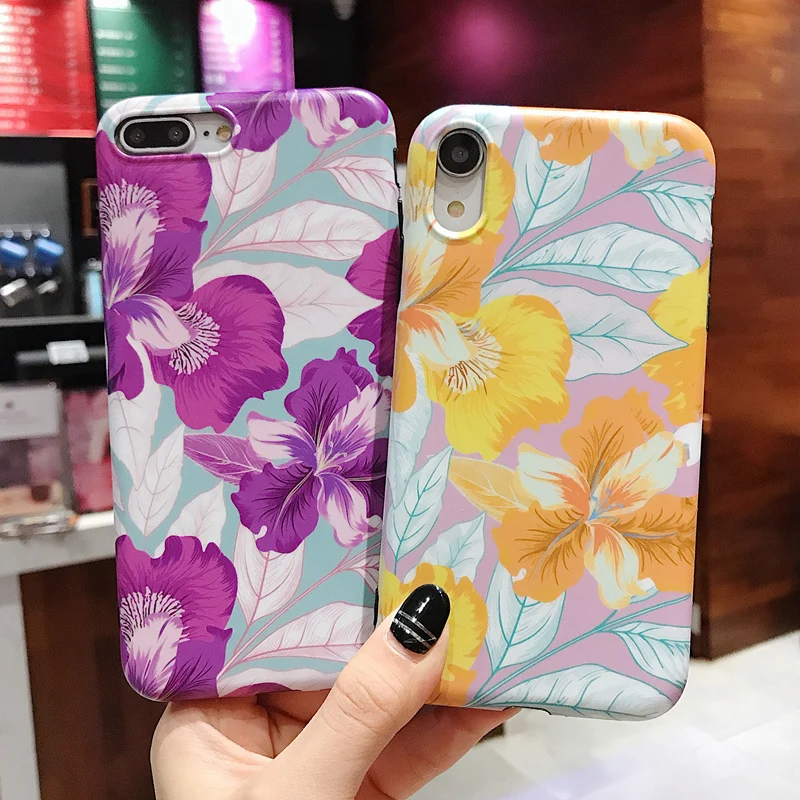 Ретро лепестки цветов Чехол для iPhone 6 S Plus Leaf чехол 7 8 телефона XR XS MAX X Мягкая задняя