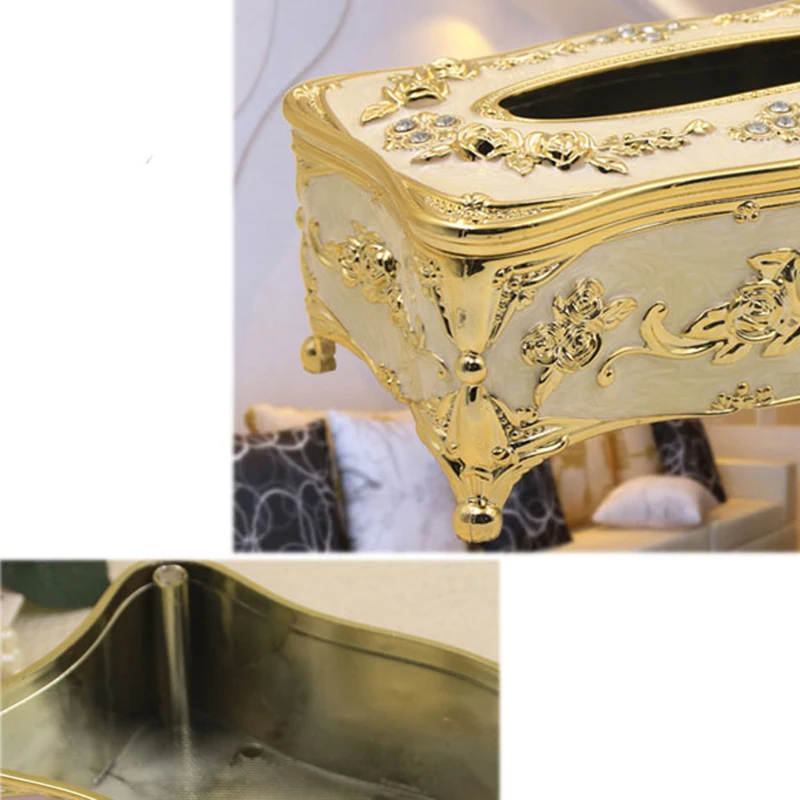 Роскошный Европейский чехол для Коробки Салфеток прямоугольный пластиковый