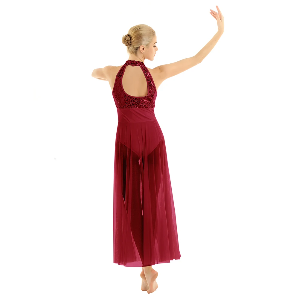 Балетное платье для взрослых ballerine femme расшитое блестками Сетчатое макси