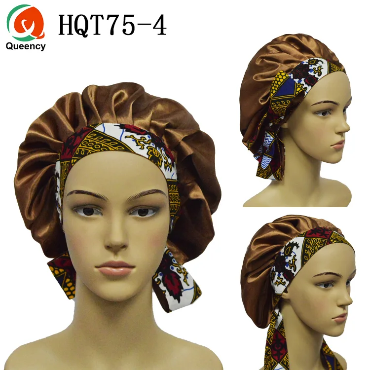 HQT75 Queency Ankara спальный атласный капот с двойной подкладкой Регулируемая
