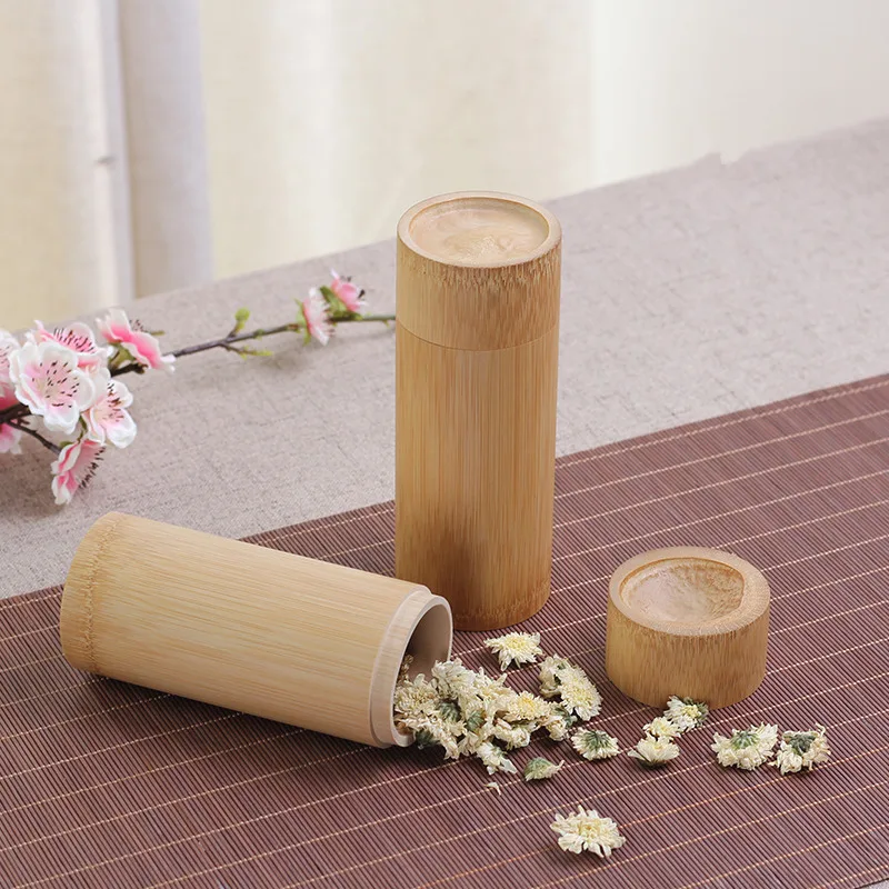 Банки для чая из бамбука 6 х16 см | Дом и сад