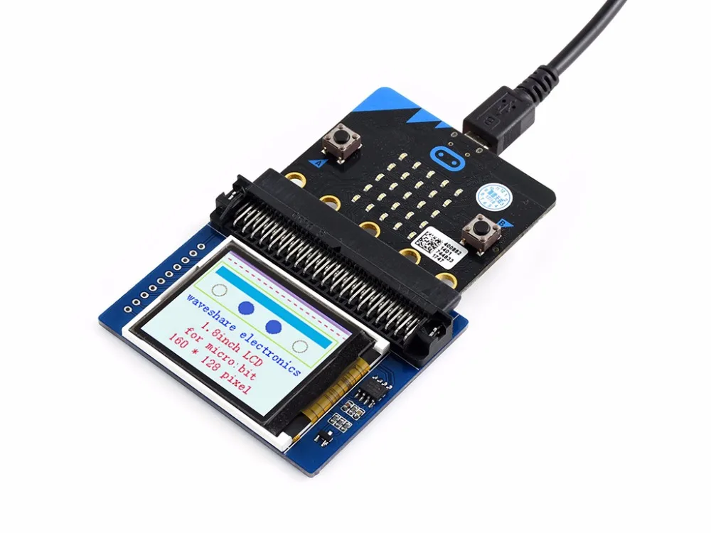 1,8 дюймовый цветной модуль дисплея для micro: bit, 160x128 пикселей, 65K цветов 1,8 дюйма lcd для micro: bit