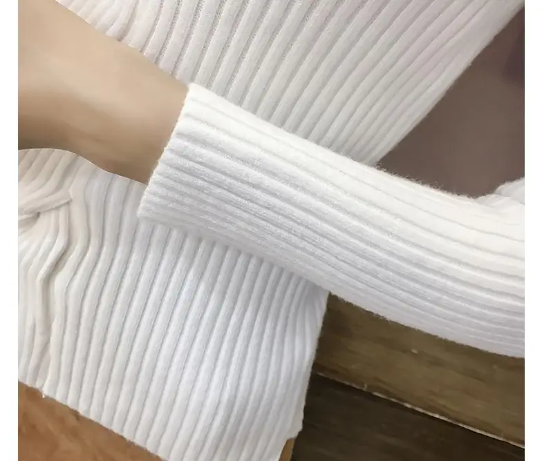 

2019 woman with New style fashion Long sleeve Set head V-neck Sweater