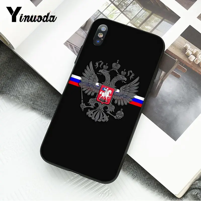 Yinuoda, чехол для телефона с эмблемой флага России для iphone 11 Pro Max X XS MAX 6 6S 7 8plus 5 5S XR