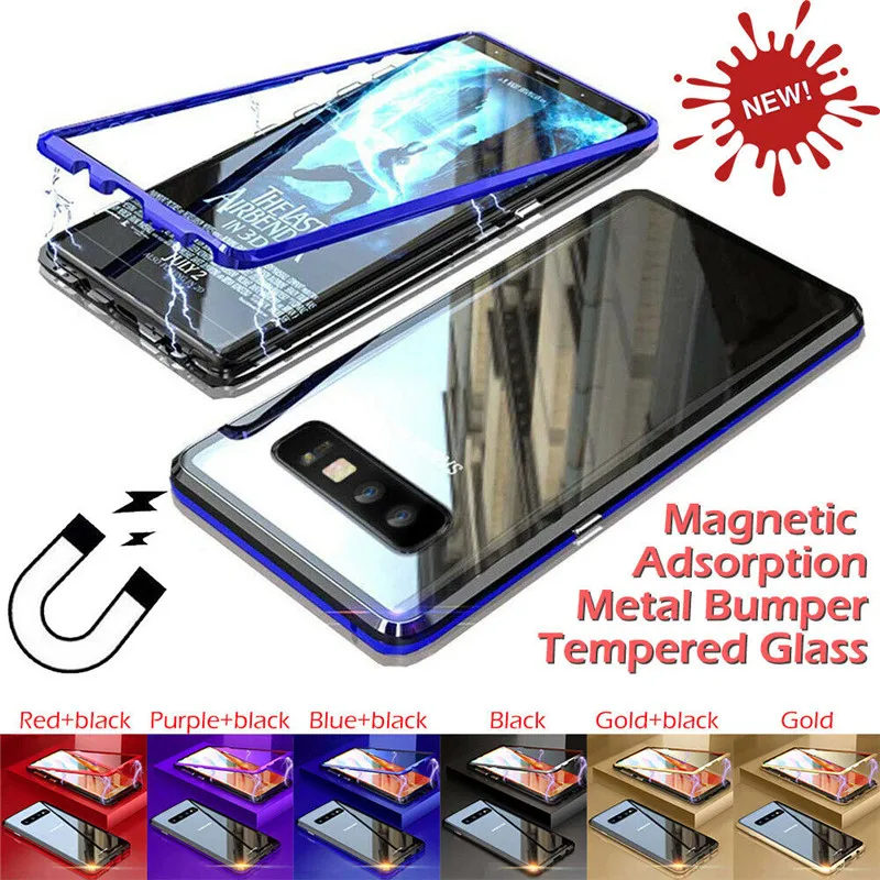 Роскошный металлический каркас чехол для телефона Магнитный samsung Note 8 9 Galaxy S9 S8 Plus |